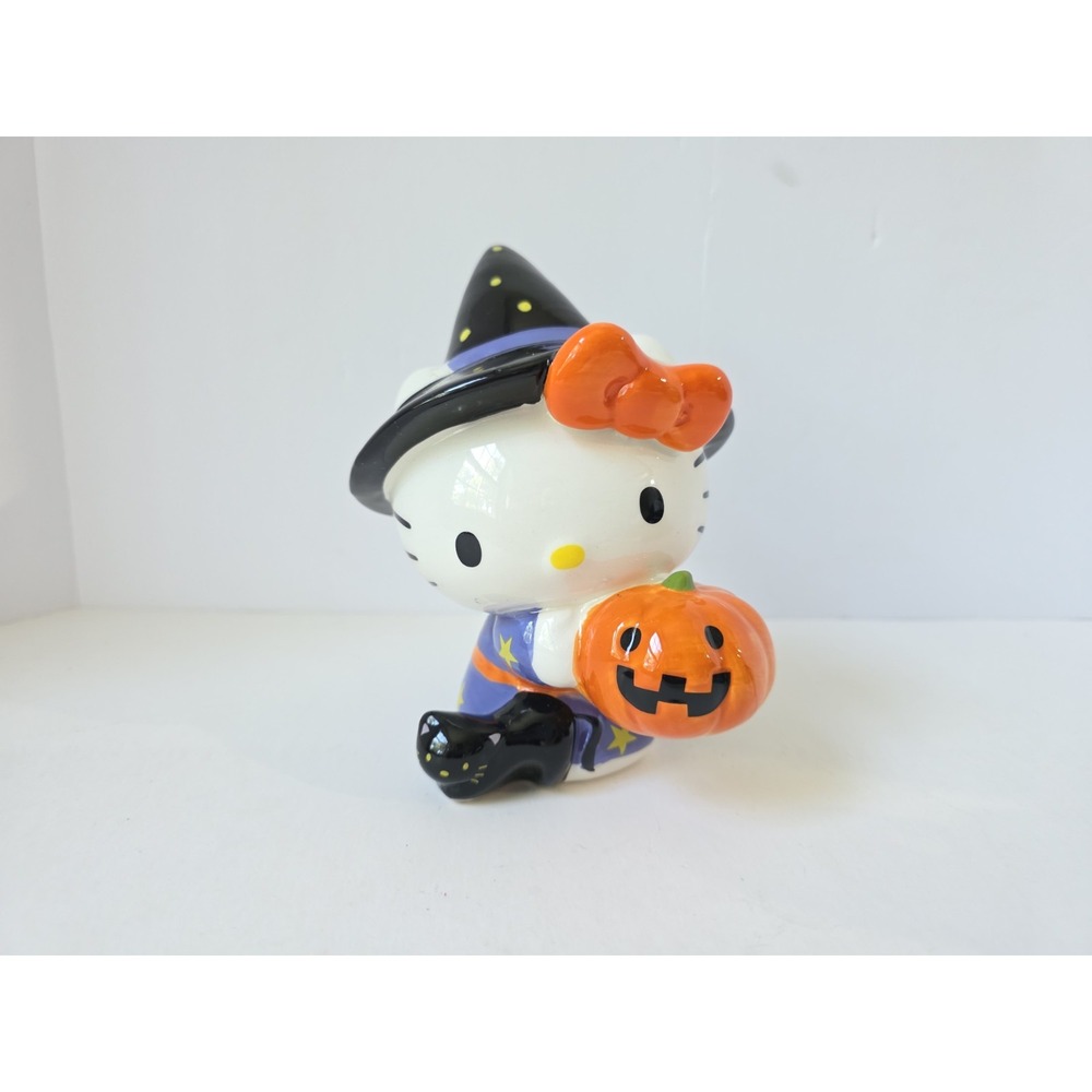Blue Sky Hello Kitty Halloween Fall figurine w/ pumpkin 6"